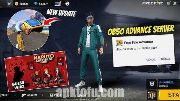 Free Fire OB50 APK Menu