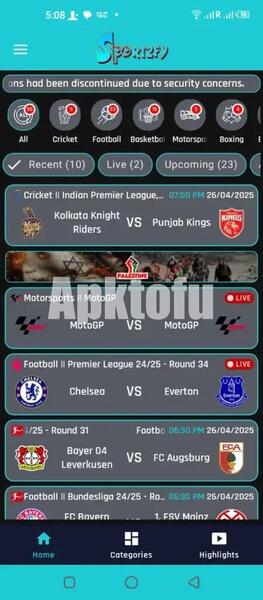 Sportzfy TV APK for android
