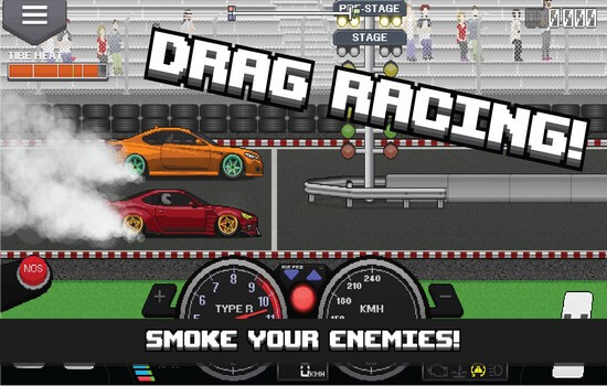 Pixel Car Racer Mod APK Smoke Your Enemies